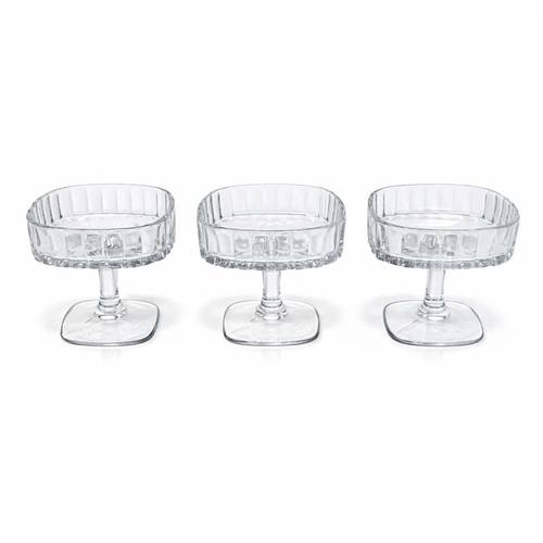 Elegant Glass Serving Set – 3 Pieces