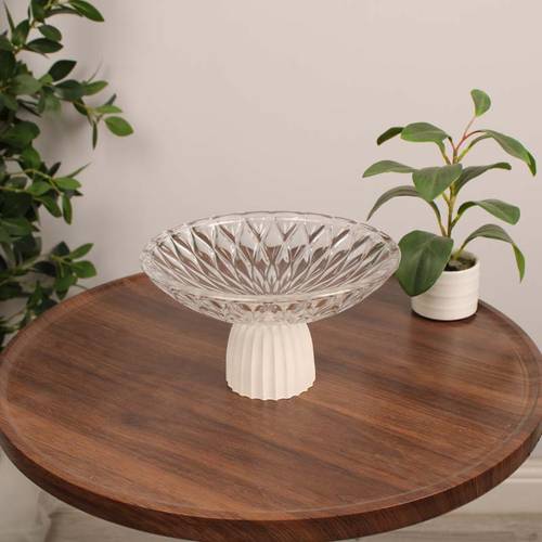Glass sweet vase with base