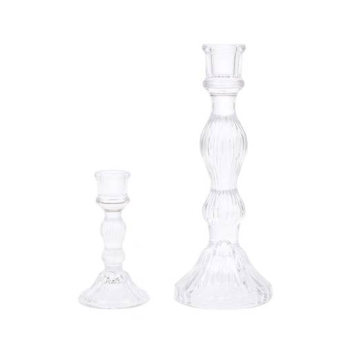 Transparent Glass Candle Holder
