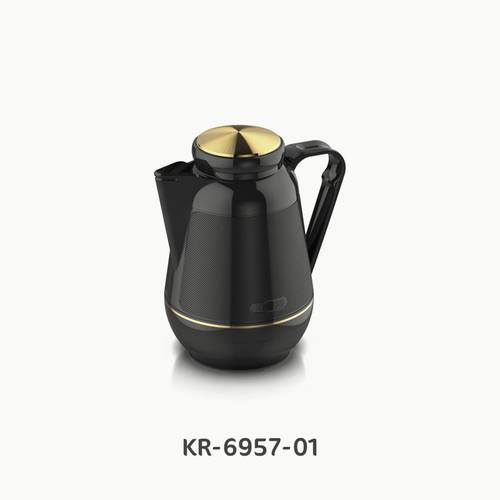KROOS Coffee and Tea Thermos with golden cover, 1 Liter