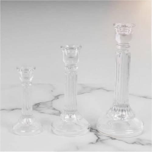 Transparent Glass Candle Holder