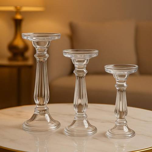 Round Glass Candle Holder