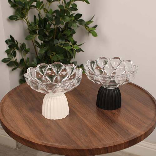 Glass sweet vase with base