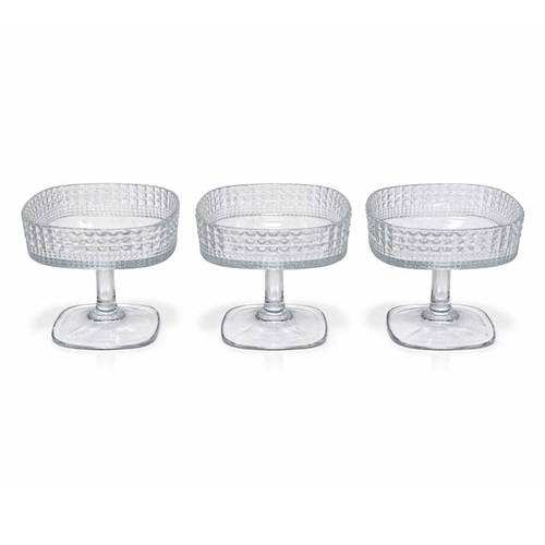 Elegant Glass Serving Set – 3 Pieces