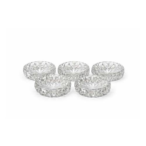 Small Glass Dessert Plates Set 8 cm – 5 Pieces
