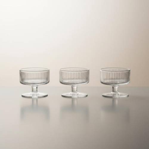 Elegant Glass Serving Set – 3 Pieces