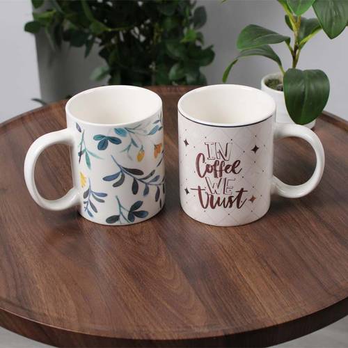 Ceramic mug in different shapes and graphics