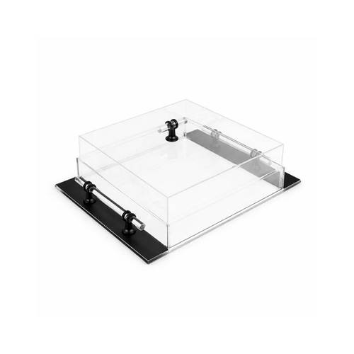 Acrylic Serving Tray with Lid – 21×28 cm