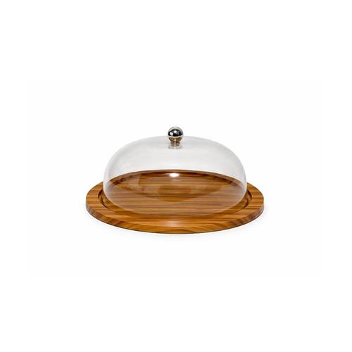 Wooden Serving Tray with Acrylic Cover 22 cm