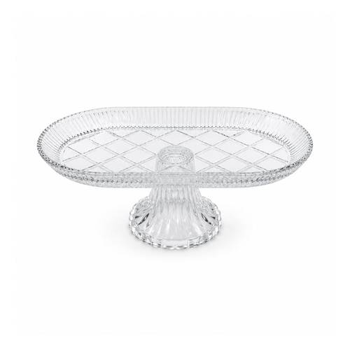  Glass Serving Plate with Base