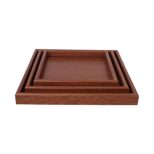 Wooden Square Serving Tray Set