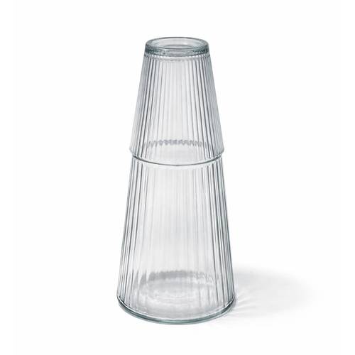 Glass Water Carafe with Cup