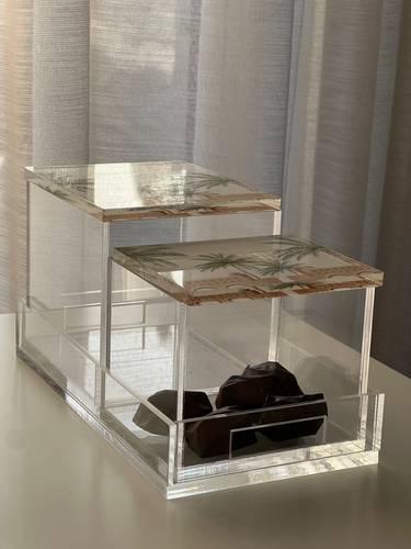 Plexi tray with boxes Saudi designs