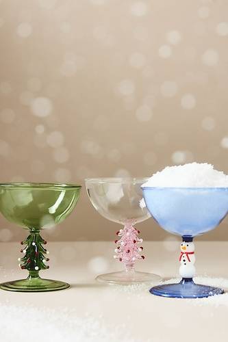 Christmas transparent bowl and flat platter