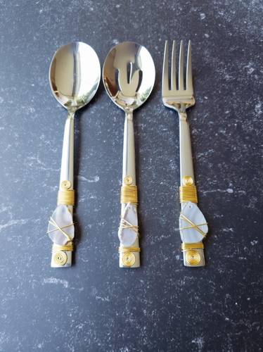 Set of three with agate