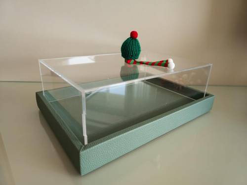 Plexiglass box with cover winter theme