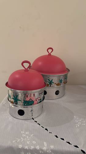 Sakhan stainless steel handmade painted pink 35cm