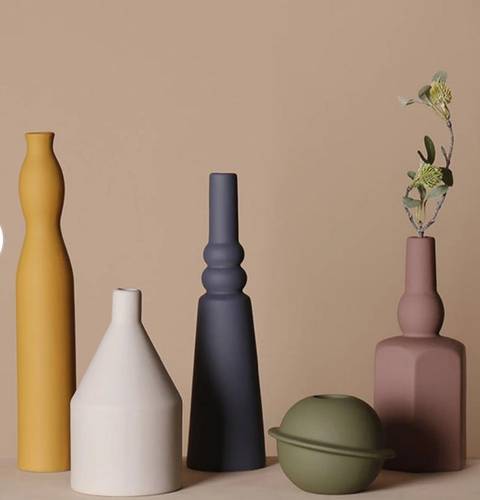 Morandi porcelain vases set of 5
