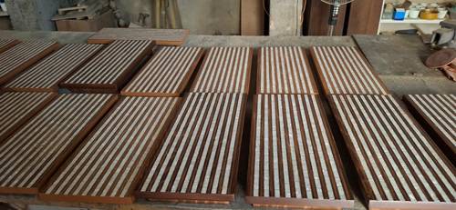 Inlaid Wood Serving Tray 	   Dark brown