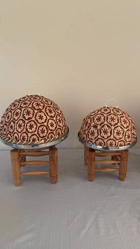 small chair with cover rattan and aluminum platter