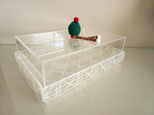 Plexiglassbox with cover winter theme