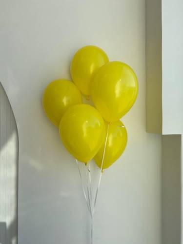 بالونات هيليوم صفراء   عدد5 بالونات 