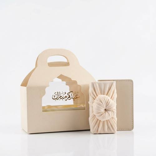 علبة معايدة أنيقة بالجلد الاكريليك مكونة من مرايا وعطر (دون ) الفرنسي 6 مل  