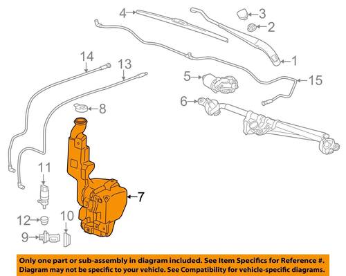 Wiper Washer-Windshield Fluid-Reservoir Tank 23146201 TAHOE YUKON 15-21
