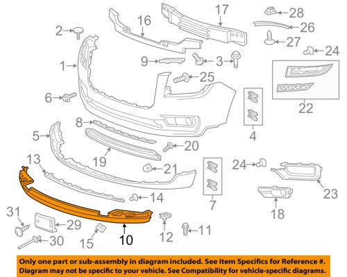 13-16 Acadia Front Bumper-Extension 20982397
