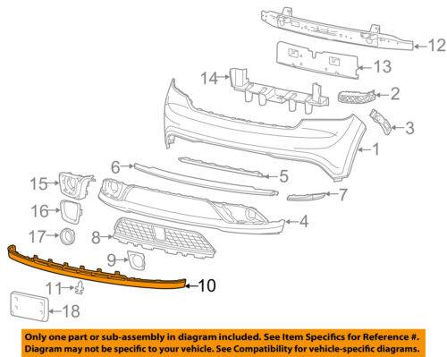 2014-2018 Dodge Durango Front Lower Valance Panel 5113677AB