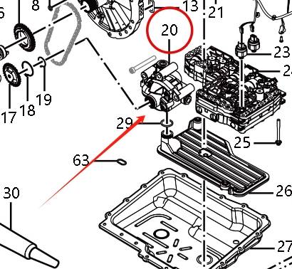 OIL PUMP TRANS CAPTIVA GROOVE GM 23830265
