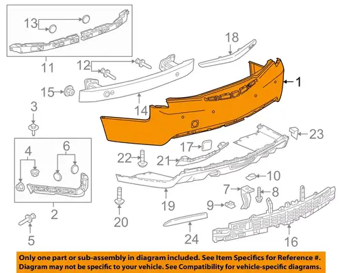 Cadillac GM OEM 16-18 ATS Rear Bumper-Cover 23296387