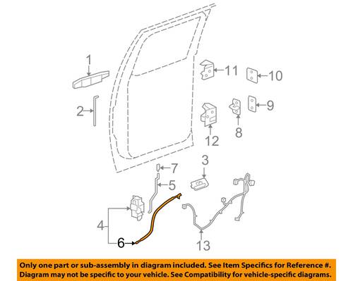 Rear Door Inside-Door Lock Cable 15940888