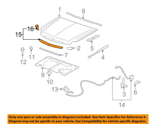 07-14 Yukon XL 1500 Hood-Molding Trim 15137020