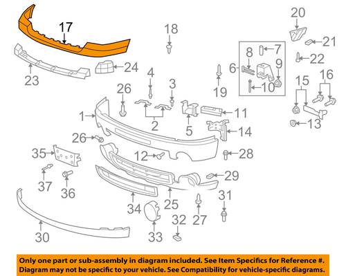 GM OEM Front Bumper-Top Upper Cap Trim 25783617