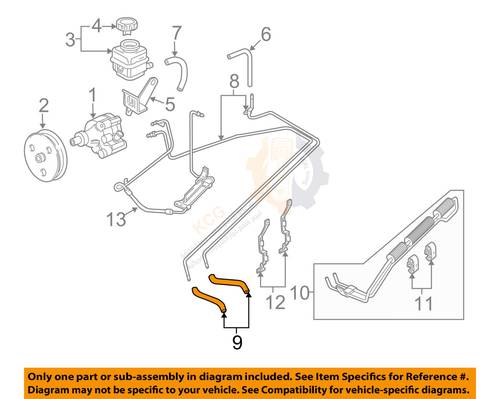 04-06 Power Steering Oil Cooler Hose CAPRICE LUMINA