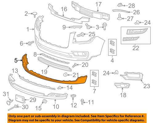 13-17 Acadia Front Lower Bumper-Spoiler  20982396
