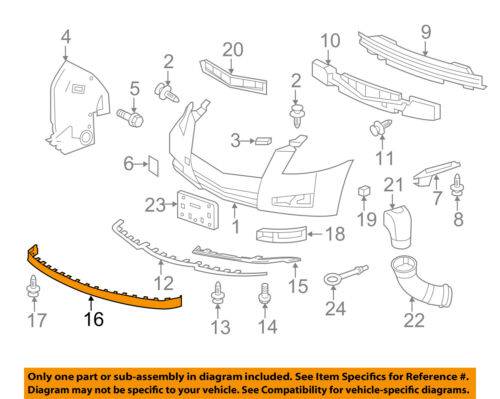 Cadillac GM OEM 08-14 CTS Front Bumper-Spoiler Lip Chin Splitter 15272090