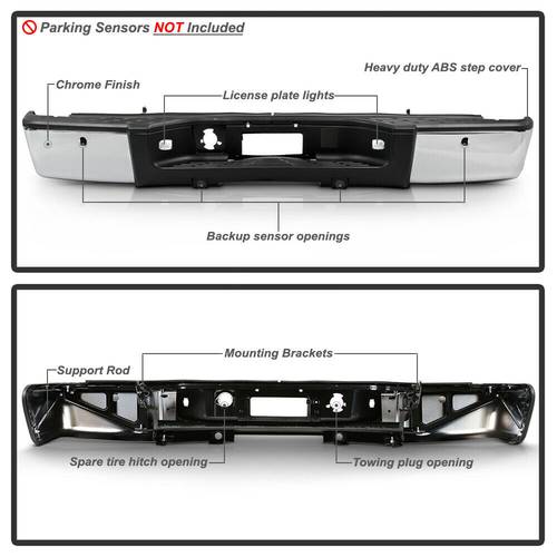 REAR BUMPER SIERRA SILVERADO  2007-2013 
