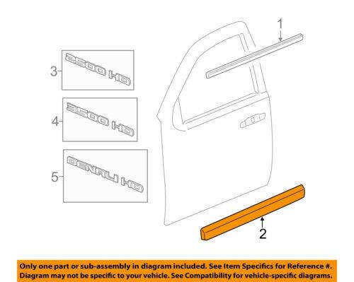 GM OEM FRONT DOOR-Body Side Molding LH 15950343