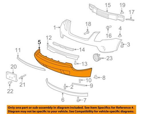 2007-2012 GMC ACADIA FRONT LOWER BUMPER COVER FASCIA