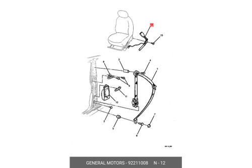 TENSIONER DRIVER SEAT BELT CAPRICE LUMINA 03-06