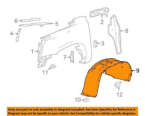 FENDER COVER TAHOE 15-20 FR RH GM 22806317