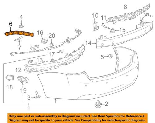 14-18 Impala Rear Bumper-Outer Bracket Left 23145891