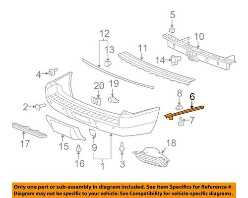 Rear RH Side Bumper Bracket Fits Cadillac Escalade Yukon 25906987