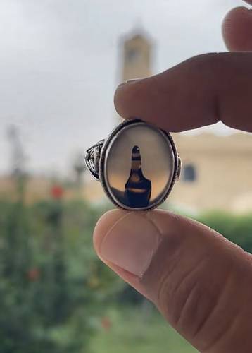 خاتم عقيق مصور من نوادر العقيق اليمني