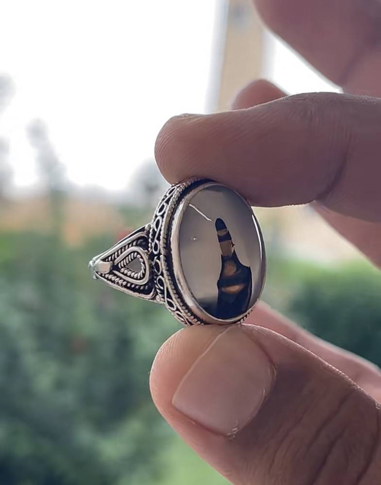 خاتم عقيق مصور من نوادر العقيق اليمني