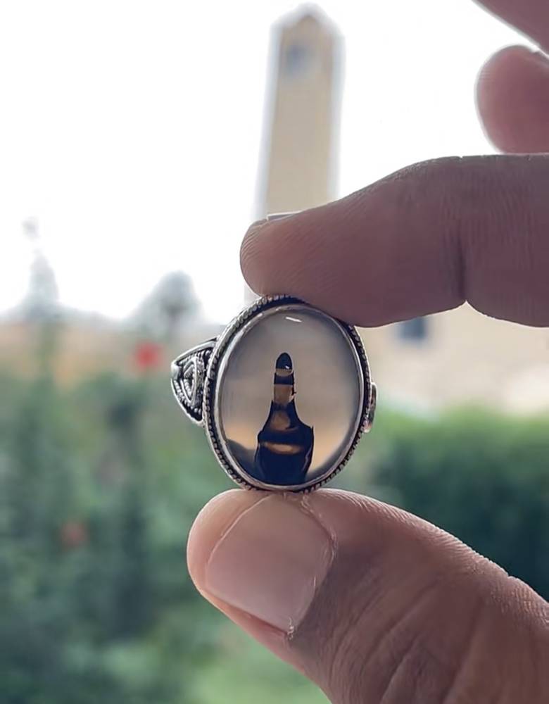 خاتم عقيق مصور من نوادر العقيق اليمني