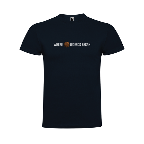 تيشيرت أسود قطني بتصميم “Where Legends Begin” – ستايل رياضي عصري