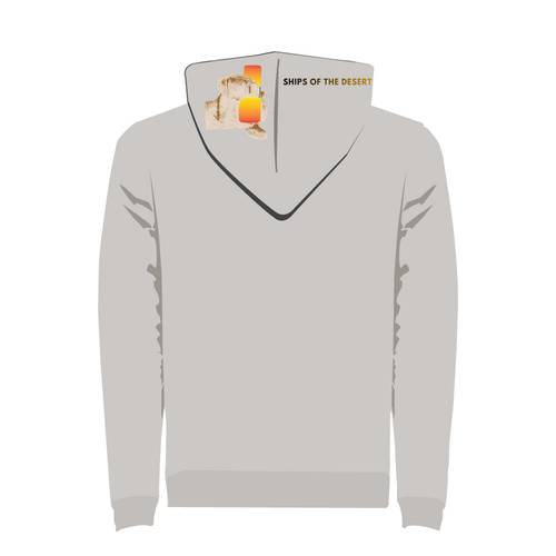 هودي كاجول رياضي بلون سكري (Off-White) بطباعة نظارات على القبعة